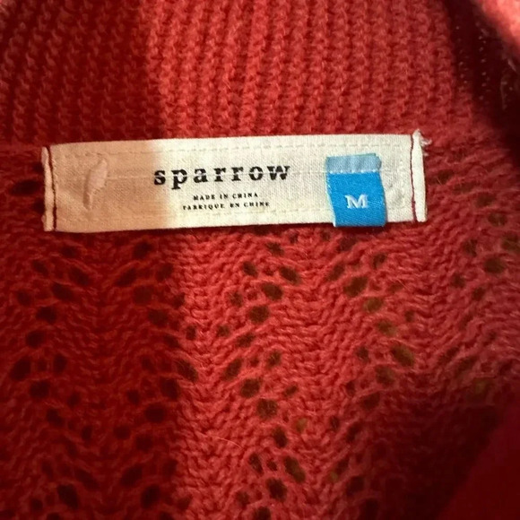 Anthropologie Sparrow Pointelle Knit Lambswool Angora Cardigan Size M - Picture 4 of 5